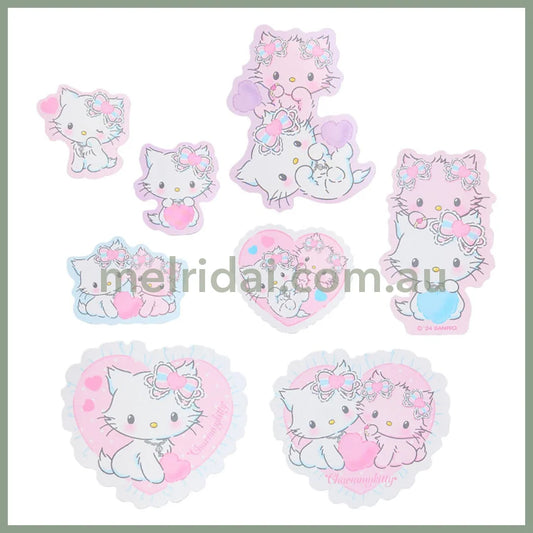 Sanrio | Charmmy Kitty Sticker Set 12×9.5×11Cm (Heisei-Born Character Fluffy Heart)