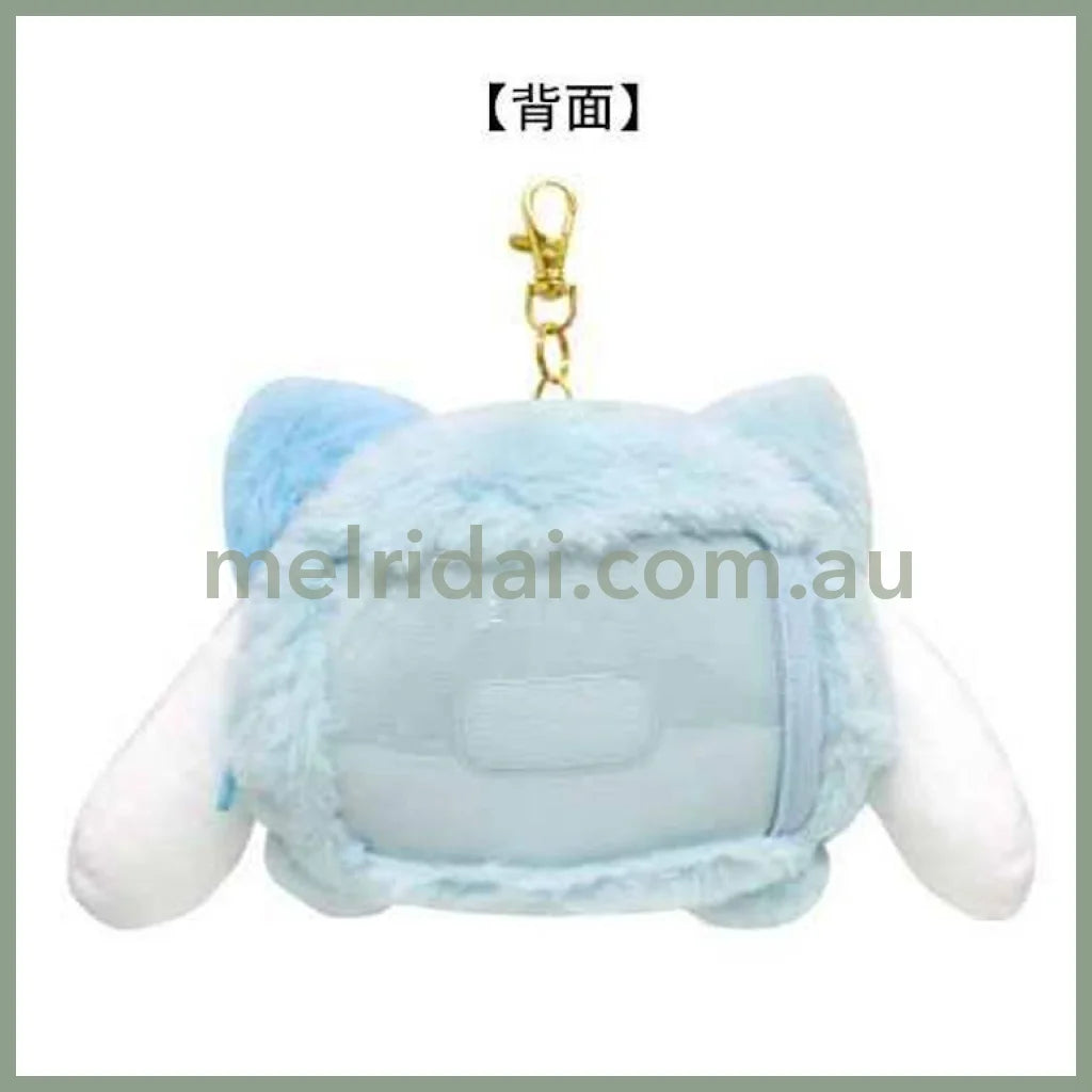 SANRIO | Cinnamoroll Face Pass Case with Reel 104×128×40mm (Cheers Banzai Series)