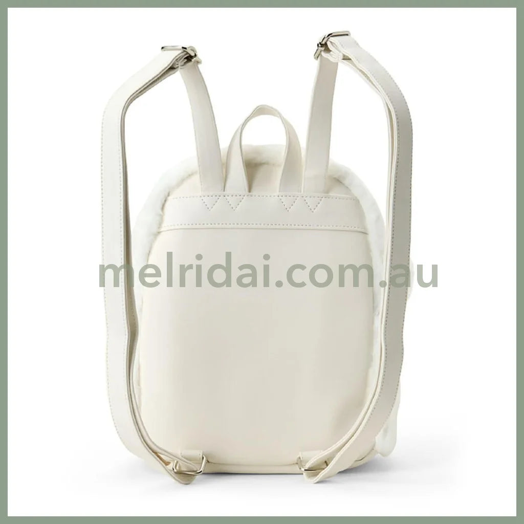 SANRIO | Cinnamoroll Face-Shaped Boa Backpack 32.4 x 31.9 x 16.6cm (Cheek Puni Puni/Plump Cheeks)