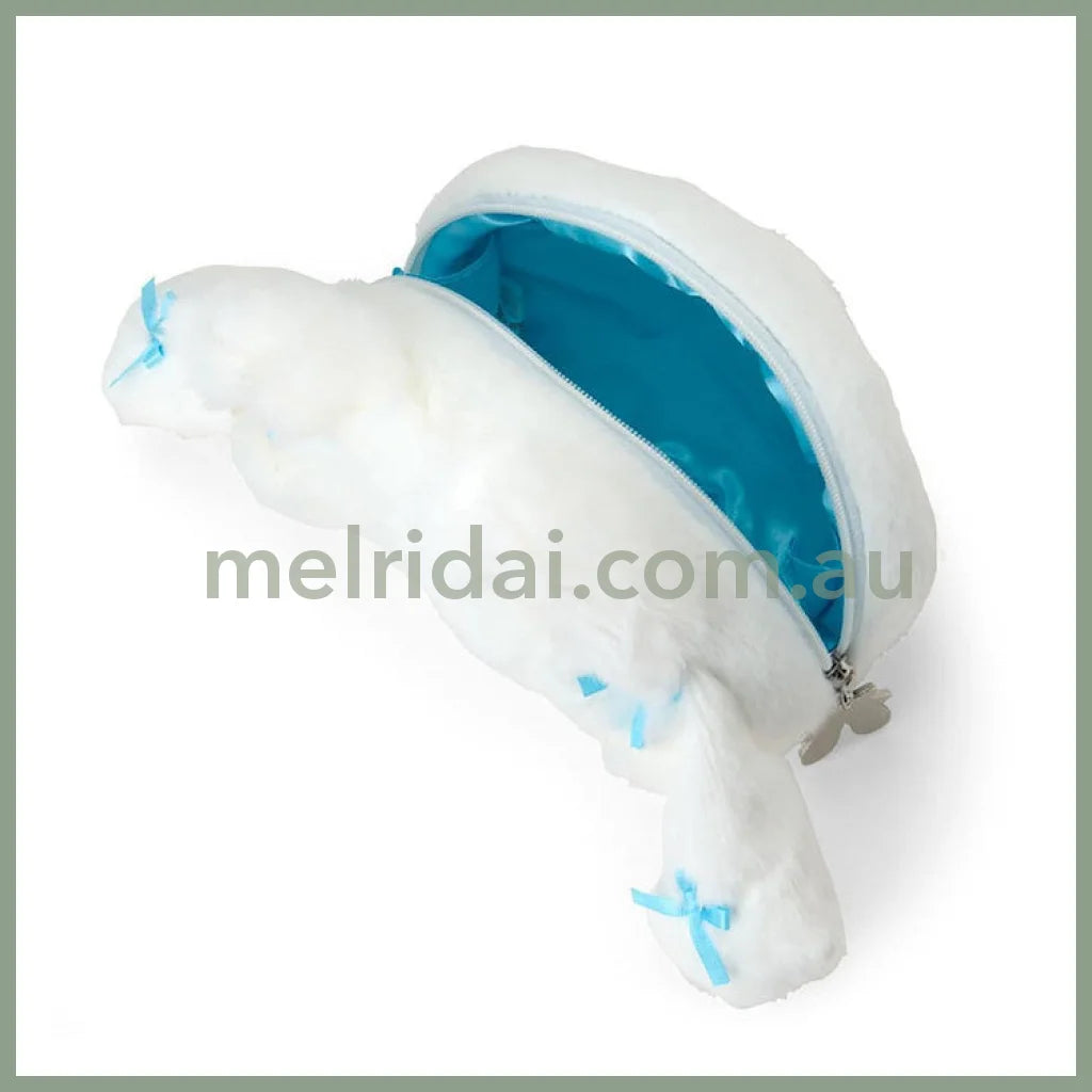 SANRIO | Cinnamoroll Face-shaped Pouch 22.1 x 13.3 x 8.7cm (White Cat Ballerina)