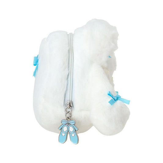 SANRIO | Cinnamoroll Face-shaped Pouch 22.1 x 13.3 x 8.7cm (White Cat Ballerina)