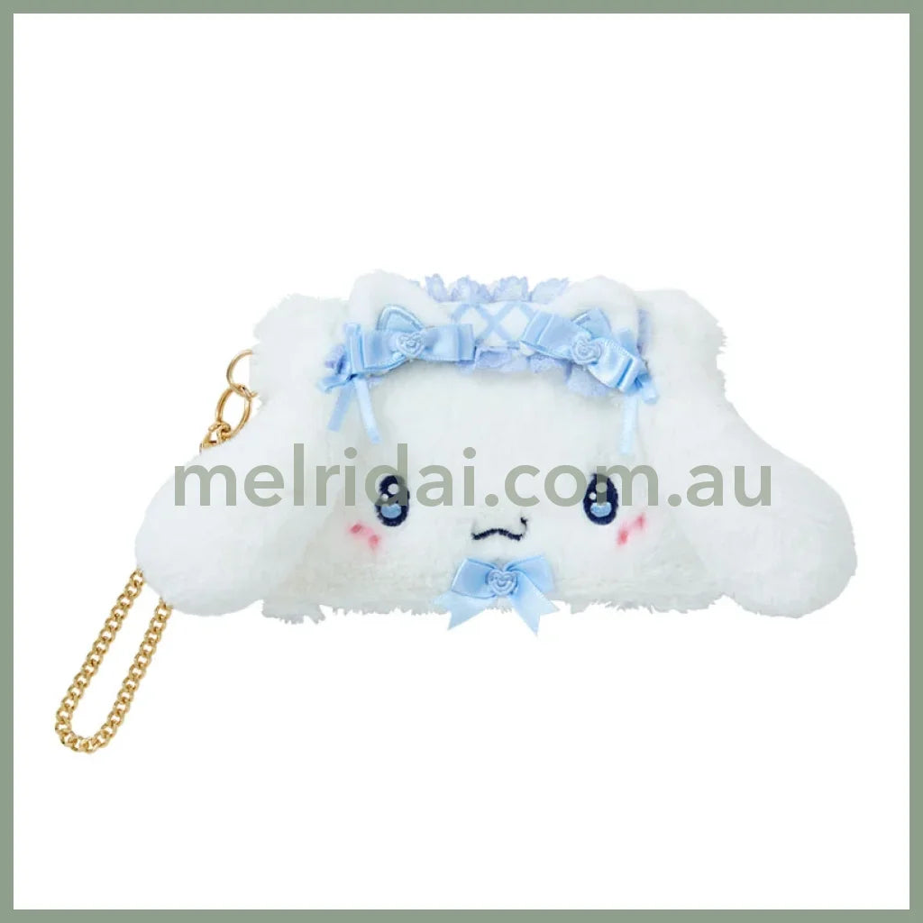Sanrio | Cinnamoroll Fluffy Face-Shaped Card Case 14.5×1×12Cm (Dream Ribbon)