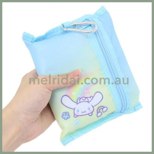 SANRIO | Cinnamoroll Foldable Tote Bag With Pouch Carabiner (Heart pounding Memories Heisei Retro)