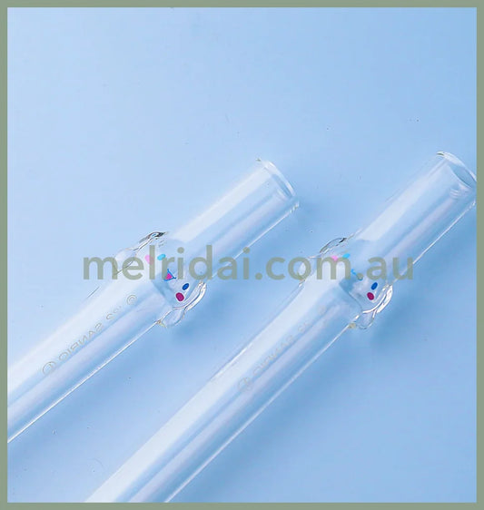 Sanriocinnamoroll Handmade Glass Straw ++