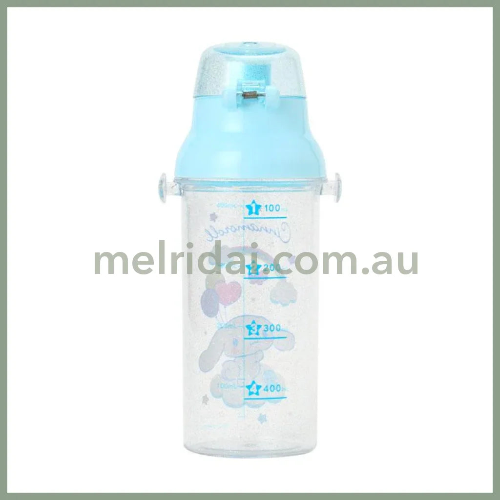 SANRIO | Cinnamoroll Kids Clear Plastic Bottle One-Touch 480ml (Dishwasher Safe Includes Name Sticker)