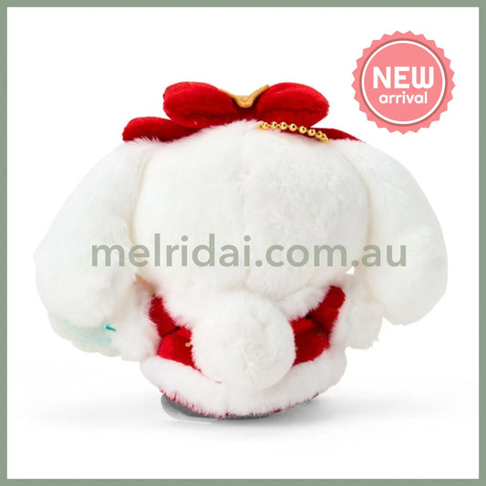 SANRIO | Cinnamoroll Mascot Holder Bag Charm Plush Keychain 130×75×100mm (Christmas 2025)