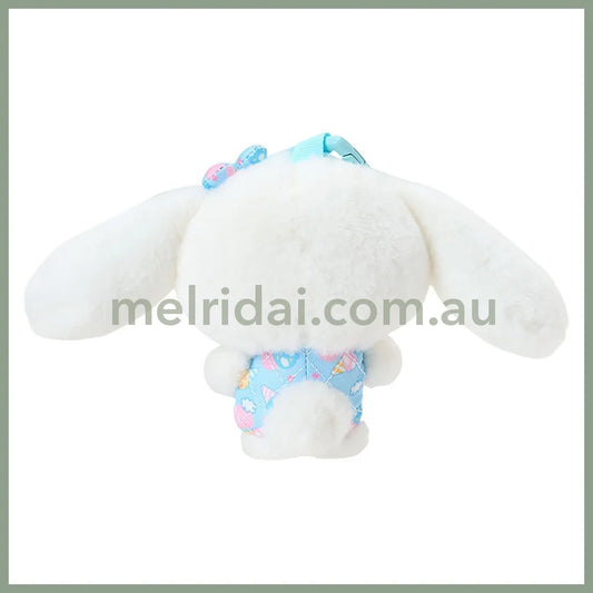SANRIO | Cinnamoroll Mascot Holder Plush Keychain Bag Charm 11.8 x 11.3 x 5.0cm (Minnano Quilt)
