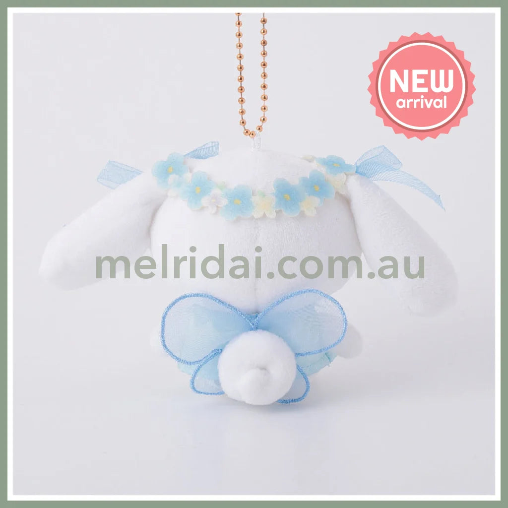 SANRIO | Cinnamoroll Mascot Holder Plush Keychain Bag Charm 95mm Approx. (Floral Fairies)