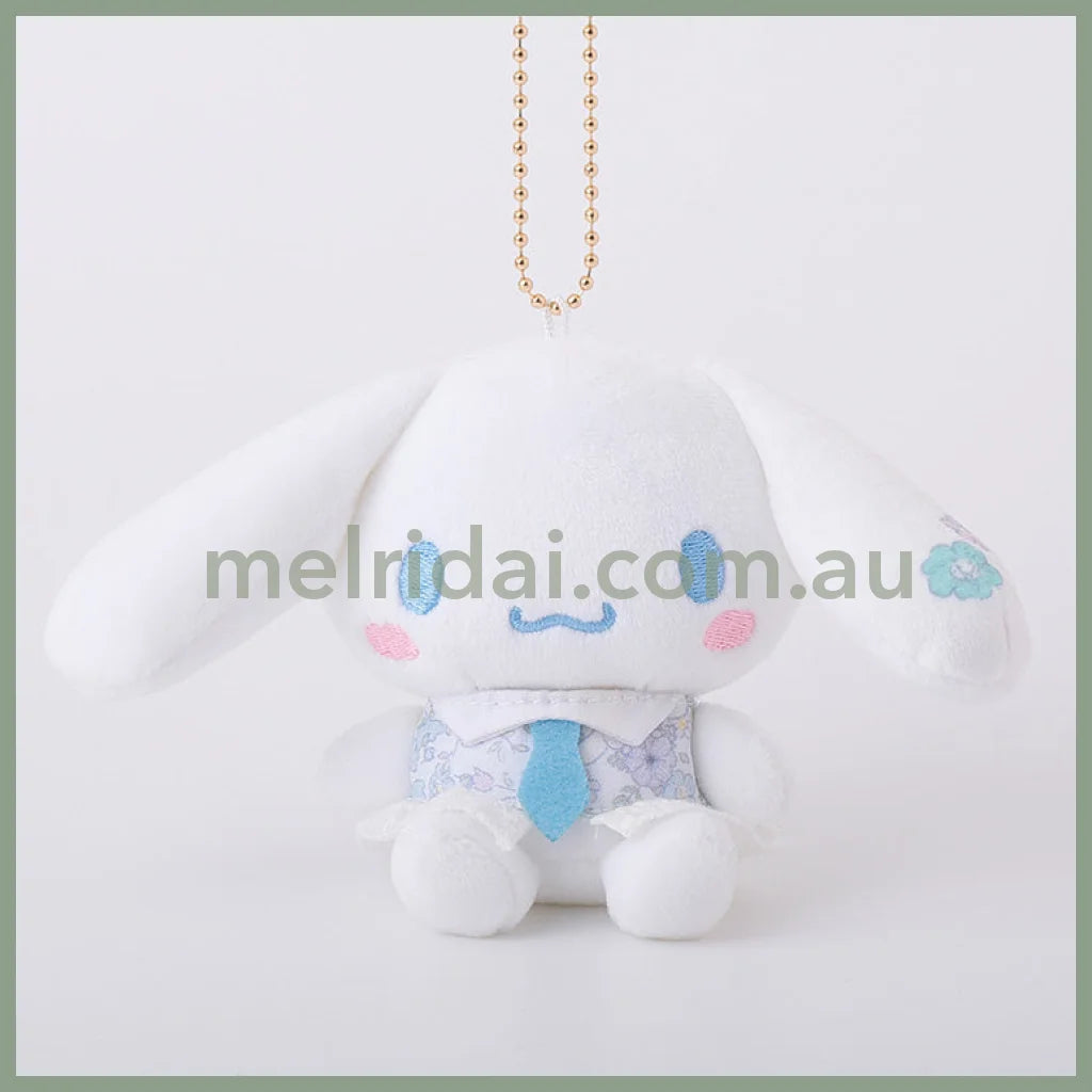 SANRIO | Cinnamoroll Mascot Holder Plush Keychain Bag Charm Approx. 10cm (Textile Flower)