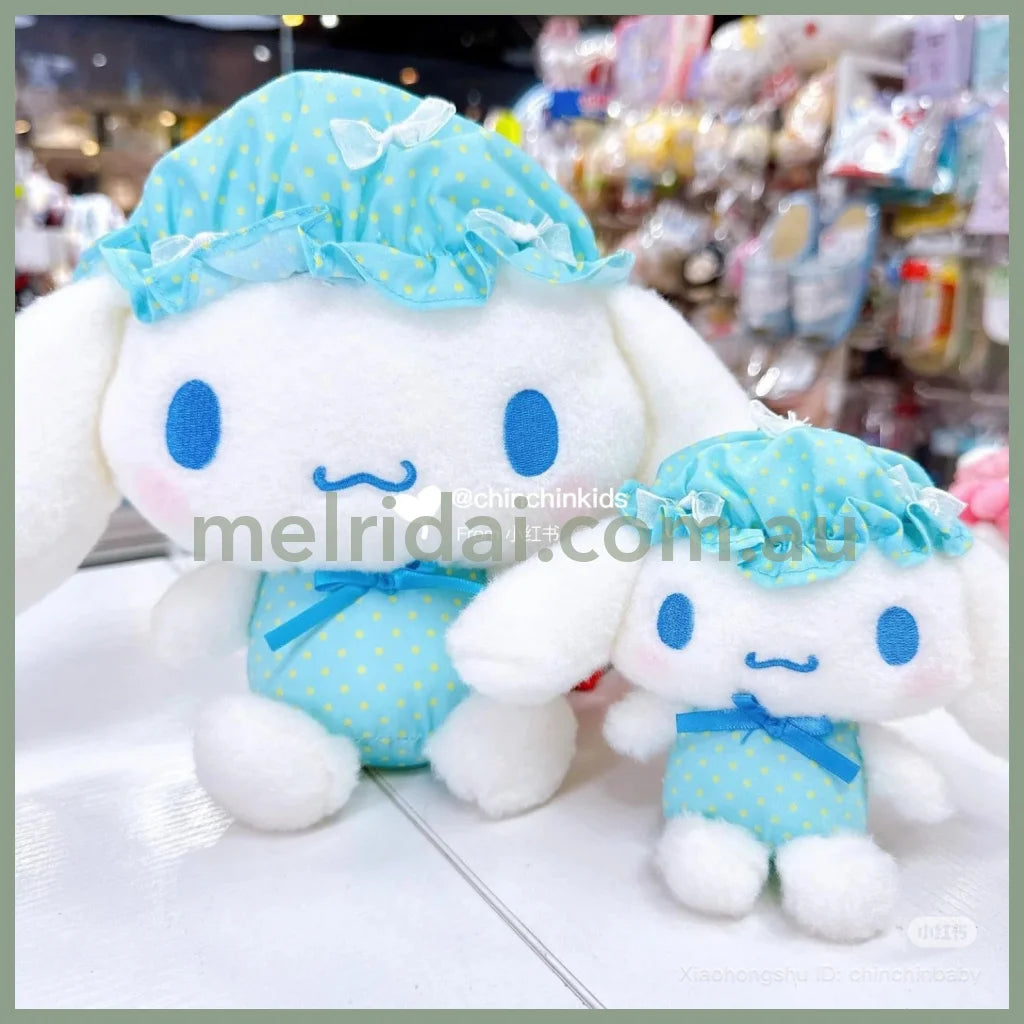 SANRIO | Cinnamoroll Mascot Holder Plush Keychain Bag Charm H15×W13×D9.5cm (Nightcap Ribbon)