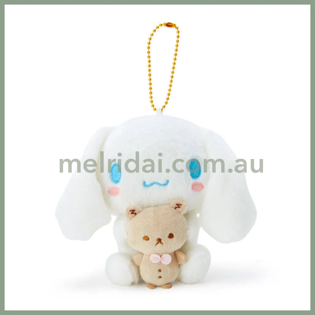 SANRIO | Cinnamoroll Plush Keychain Mascot Holder Bag Charm 12×9×17cm (Good Friends)