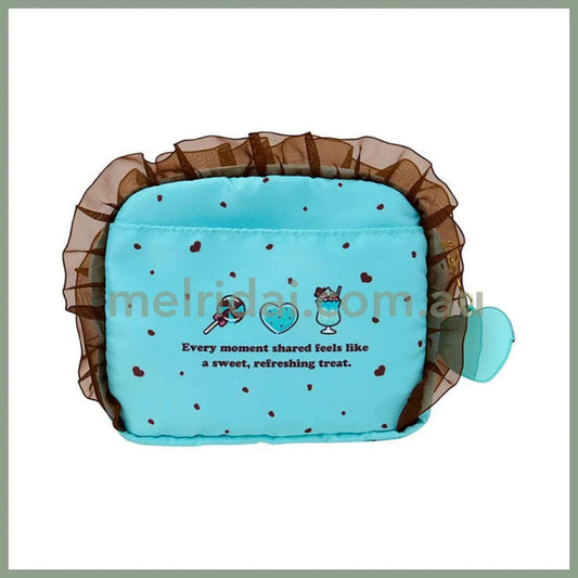 SANRIO | Cinnamoroll Pouch 19.4 x 14.0 x 5.2cm (Choco Mint Series)