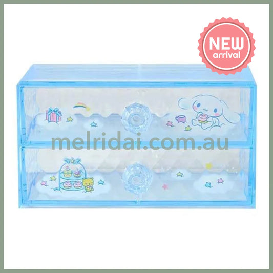 SANRIO | Cinnamoroll Stacking Chest Drawer 163×93×90mm (Relaxing)
