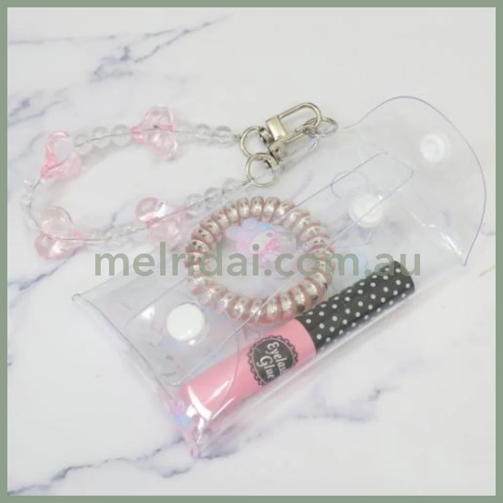 SANRIO | Clear Multi Case with Colorful Bead Chain 110×60×20mm (My Melody 50th Anniversary)