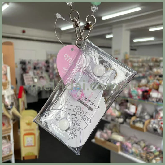 SANRIO | Clear Multi Case with Colorful Bead Chain 110×60×20mm (My Melody 50th Anniversary)