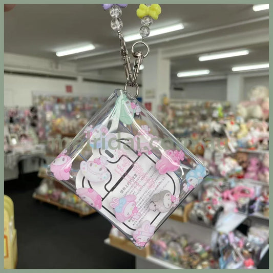 SANRIO | Clear Multi Case with Colorful Bead Chain 90×75×20mm (My Melody 50th Anniversary)