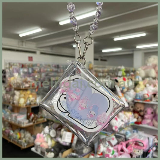 SANRIO | Clear Multi Case with Colorful Bead Chain 90×75×20mm (My Melody 50th Anniversary)