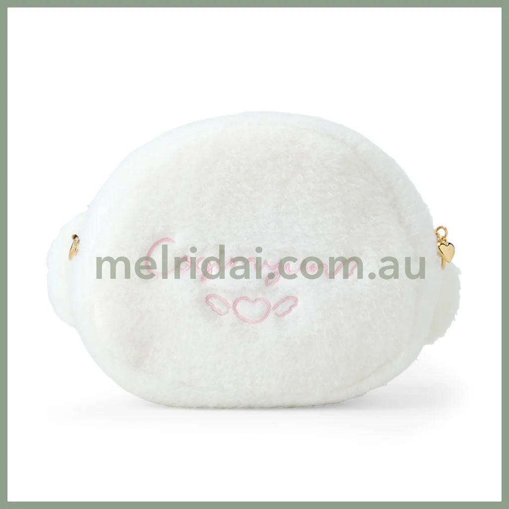 Sanrio | Cogimyun Face-Shaped Pochette Plush Shoulder Bag 23×9×14Cm (Angel Play Party)