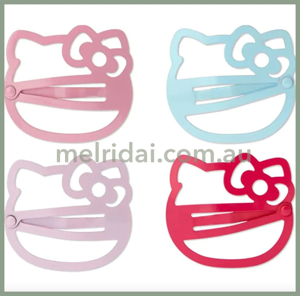 Sanriocolorful Hairpin Set Of 4 Hello Kitty