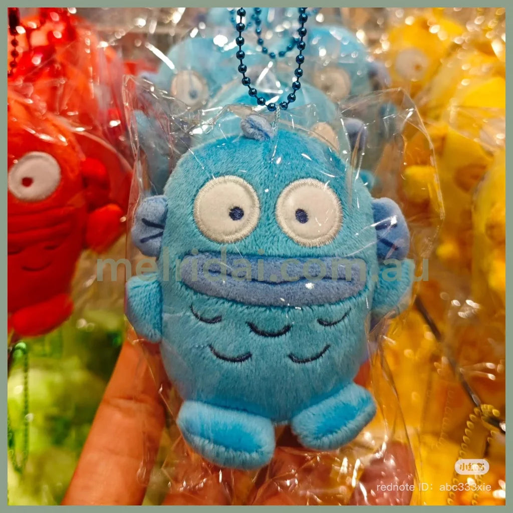 SANRIO | Colorful Hangyodon Mini Mascot Holder Keychain Bag Charm 10cm Approx. (Blue)