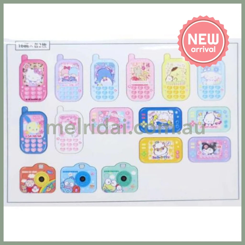 SANRIO | Die cut Flake Seal Sticker Pack B 95×126mm (Heart pounding Memories Heisei Retro Characers Mobile Style & Game
