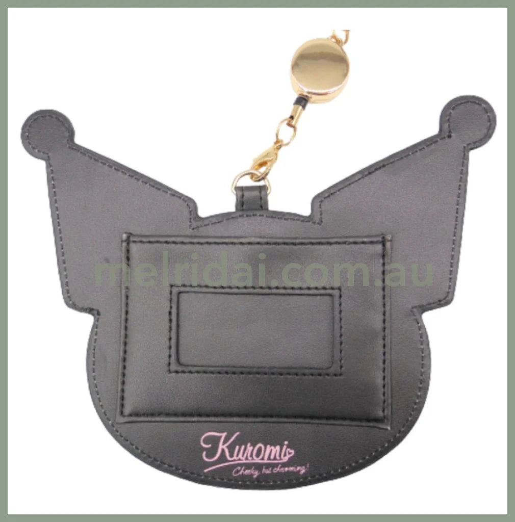 Sanrio | Die Cut Reel Pass Case 16X 15 X 1Cm (Kuromi French Girly) 日本三丽鸥 库洛米钻石 伸缩绳卡套/卡包(少女系列)