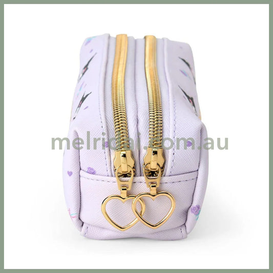 SANRIO | Double Zipper Pen Case Pencil Pouch 18.5×6×6cm (Kuromi)