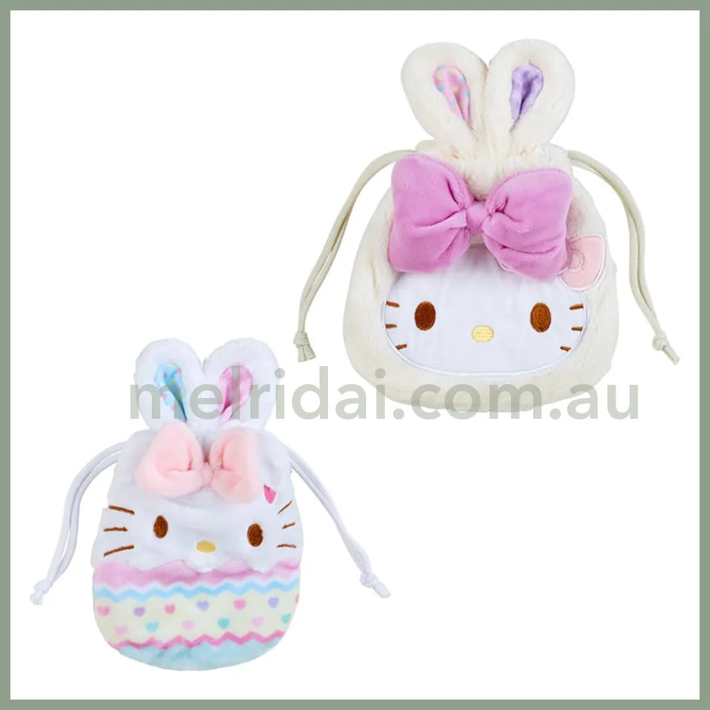 Sanrio | Drawstring Bag 2 Piece Set 日本三丽鸥 兔耳朵 抽绳束口袋套装 两个入 凯蒂猫Hello Kitty