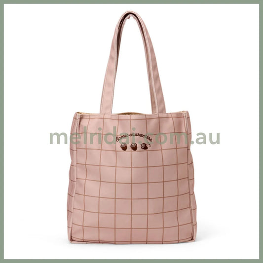SANRIO | Embroidery Tote Bag 350×90×380mm (Fluffy Squirrel)