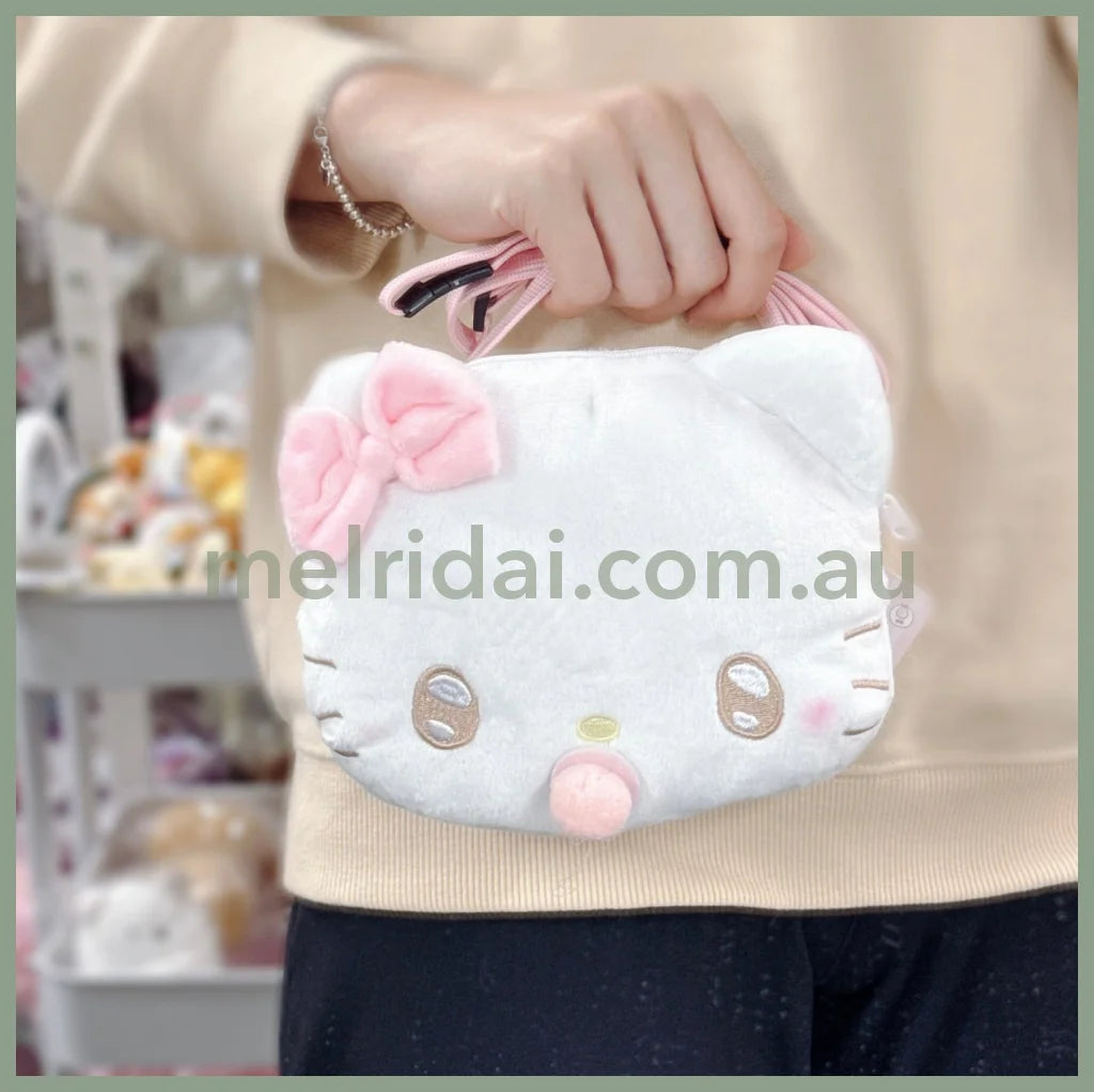 Sanrio | Face Pochette Should Bag 15 X 18 18Cm (Angel Baby) 日本三丽鸥 大脸斜挎包(天使宝宝) 凯蒂猫Hello Kitty