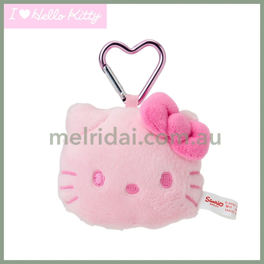 SANRIO | Face-Shaped Mascot Holder Bag Charm Pink 8.4 x 8.0 x 5.2cm (I Love Hello Kitty)