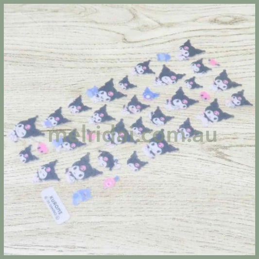 SANRIO | Fluffy Felt Sticker 90x175x1mm (Kuromi)