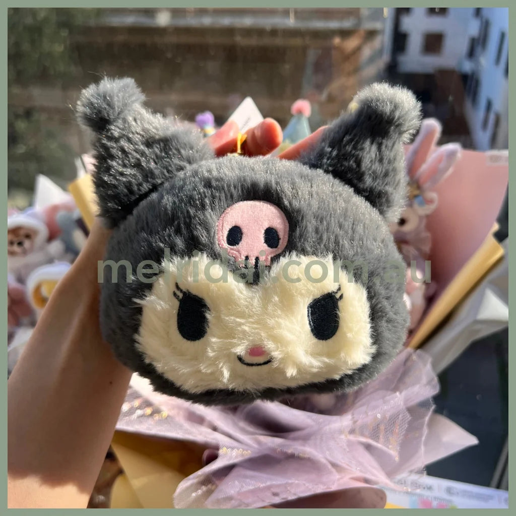 Sanrio | Fluffy Pass/Id Case 14 X 12 5Cm 日本三丽鸥 毛茸茸伸缩绳卡套/零钱包/挂件/包挂