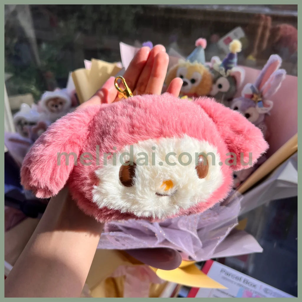 Sanrio | Fluffy Pass/Id Case 14 X 12 5Cm 日本三丽鸥 毛茸茸伸缩绳卡套/零钱包/挂件/包挂