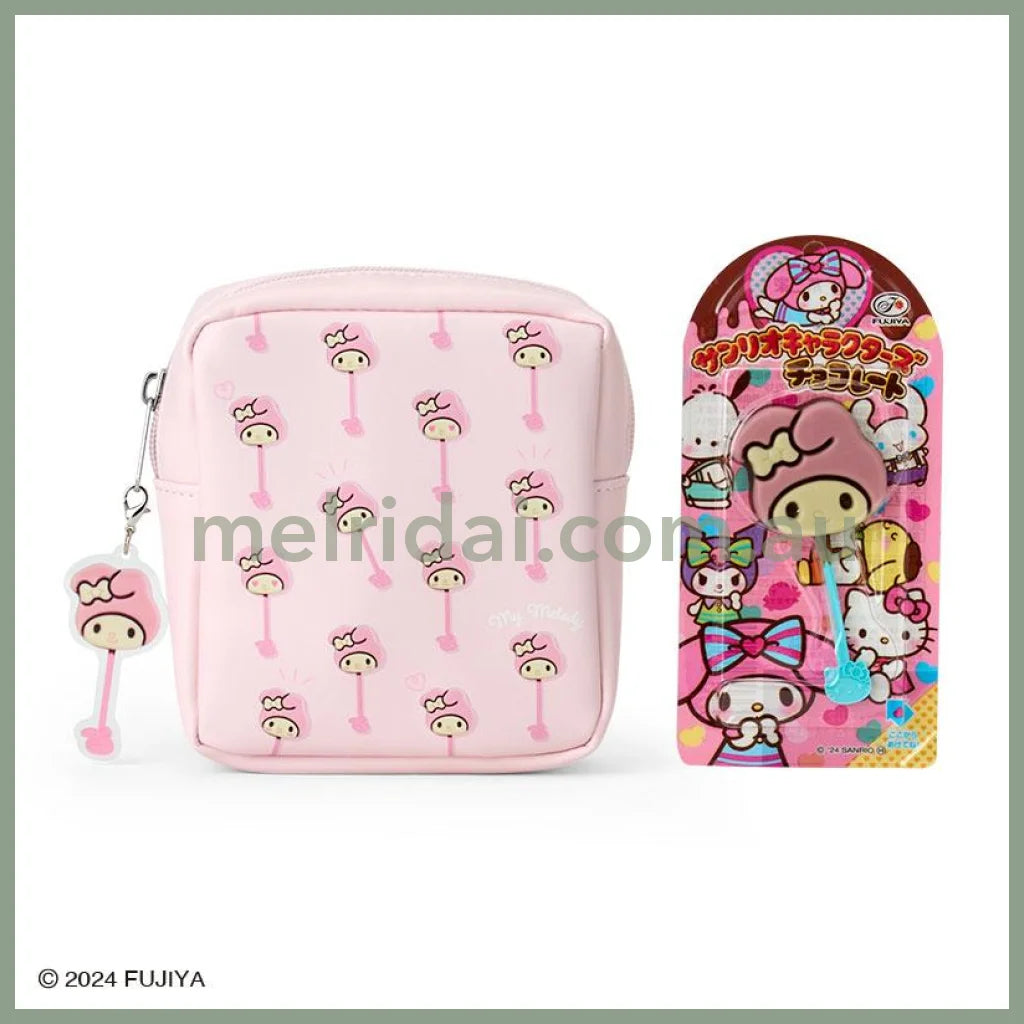 Sanrio × Fujiya | Chocolate Bar & Pouch 11.5×5×13Cm (My Melody)