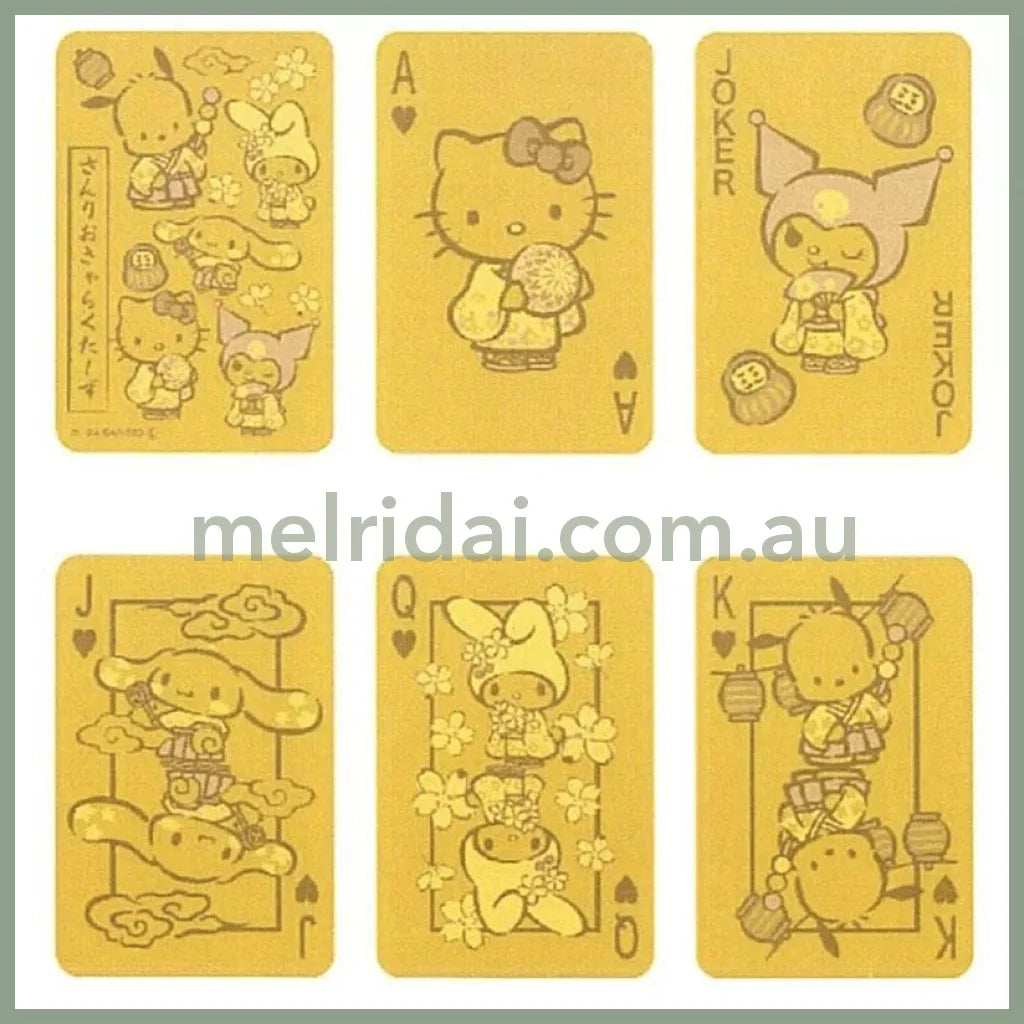 SANRIO | Golden Playing Cards H90mm×W59mm×D20mm