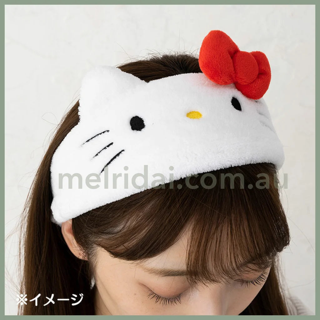 Sanrio | Hair Band 15.5×5×12Cm日本三丽鸥 新款背后松紧伸缩发带/洗脸敷面膜束发带 凯蒂猫Hello Kitty