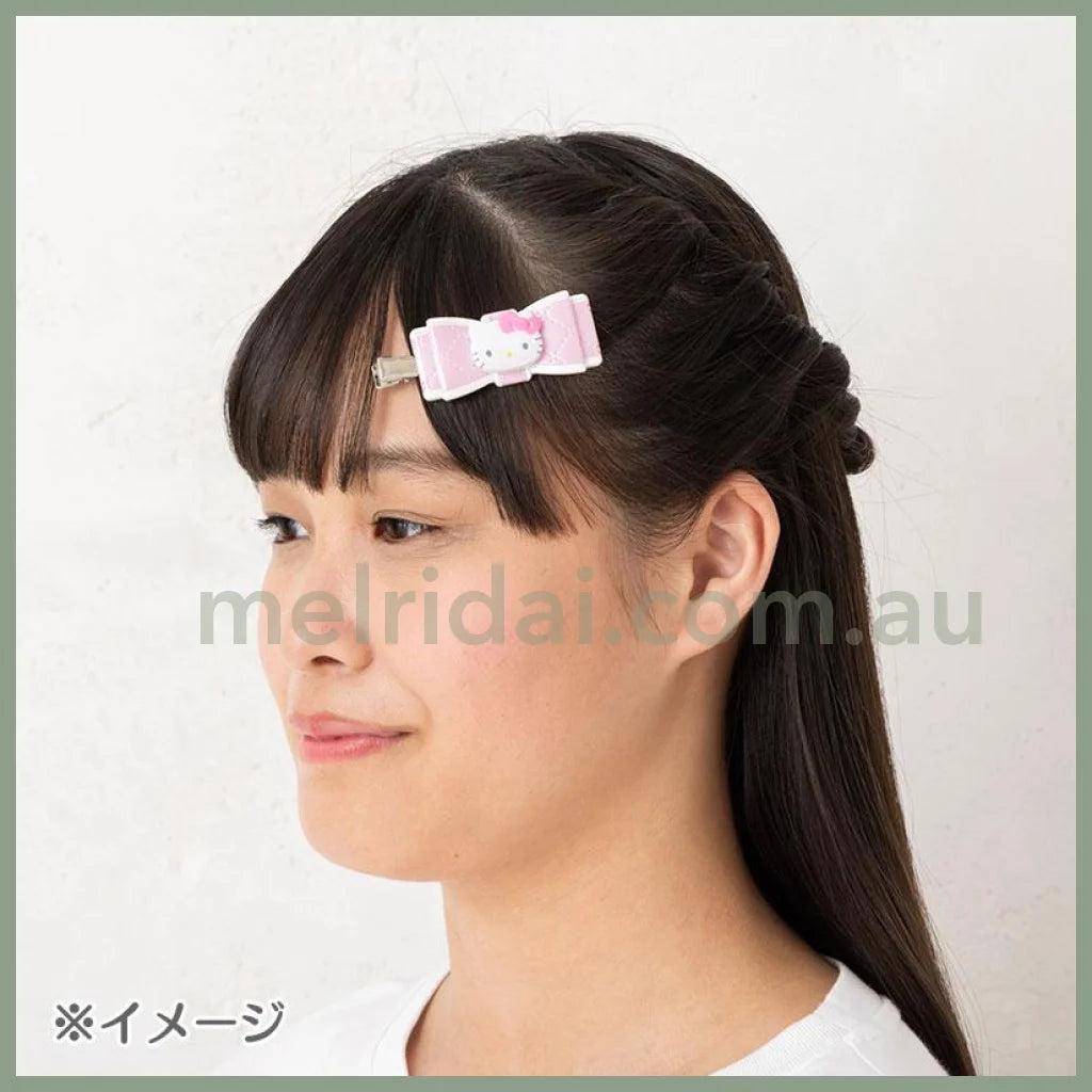 Sanrio | Hair Clip (Quilt Ribbon) 日本三丽鸥 前额发卡/刘海发卡（蝴蝶结）