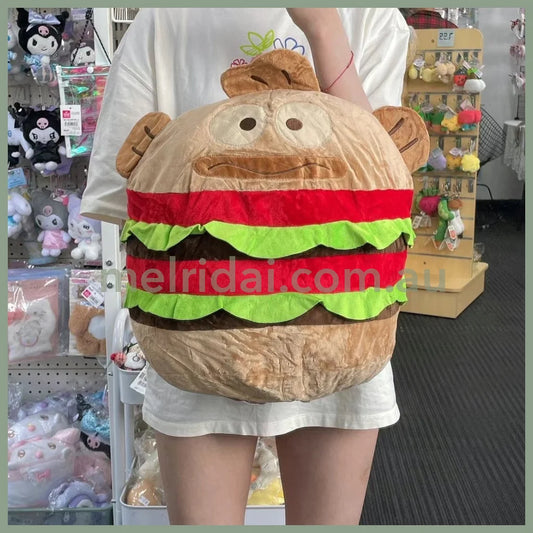 Sanrio | Hangyodon Burger Plush Doll Toy Cushion 30Cm×30Cm×26Cm