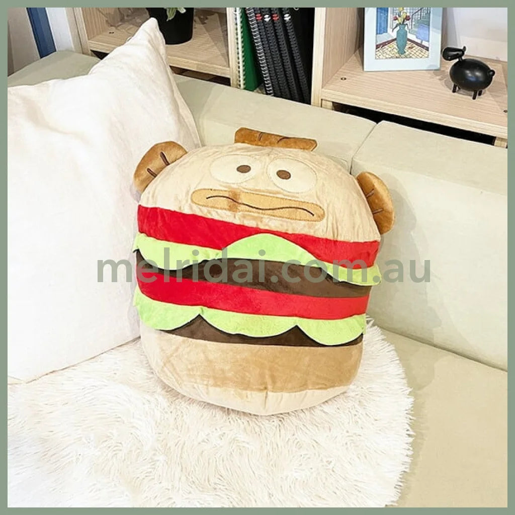 Sanrio | Hangyodon Burger Plush Doll Toy Cushion 30Cm×30Cm×26Cm