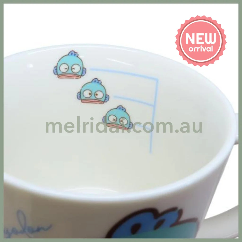 SANRIO | Hangyodon Ceramic Mug Cup can be used in the microwave and dishwasher 80×Φ88mm (Milk Balloon)