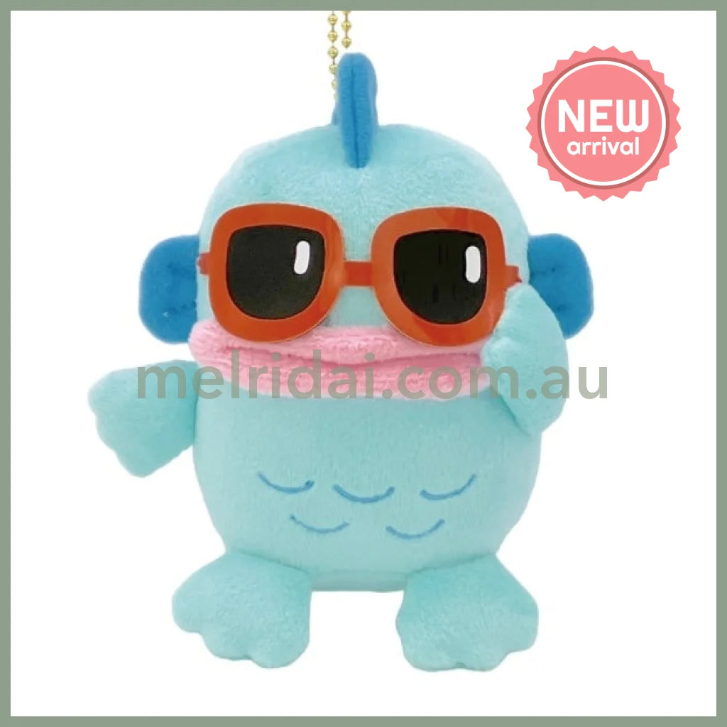 SANRIO | Hangyodon Sunglasses Mascot Holder Plush Keychain Bag Charm 11.5cm x 11cm x 9cm (40th Anniversary)
