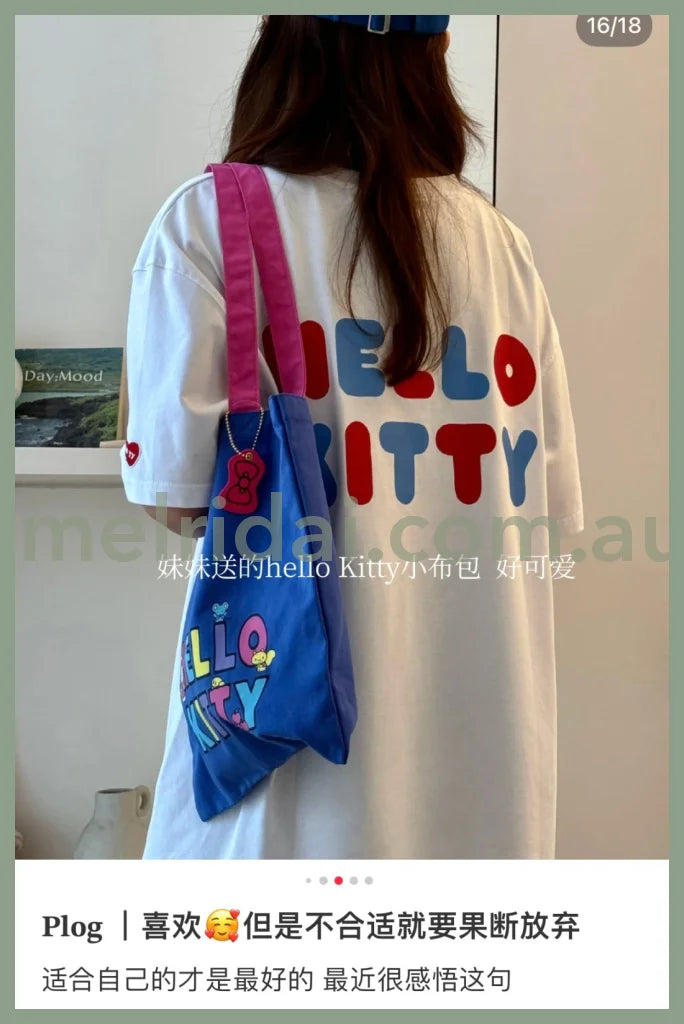 Sanrio | Hello Kitty 50Th Anniversary Tote Bag With Charm W27×H33Cm Limited Edition