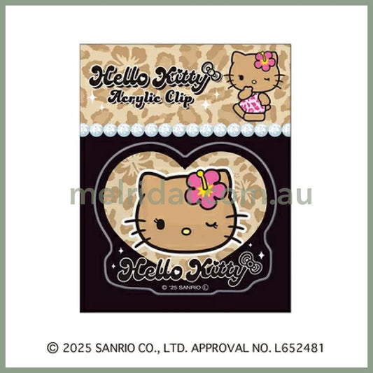 SANRIO | Hello Kitty Acrylic Clip H110×W70×D15mm (Leopard)