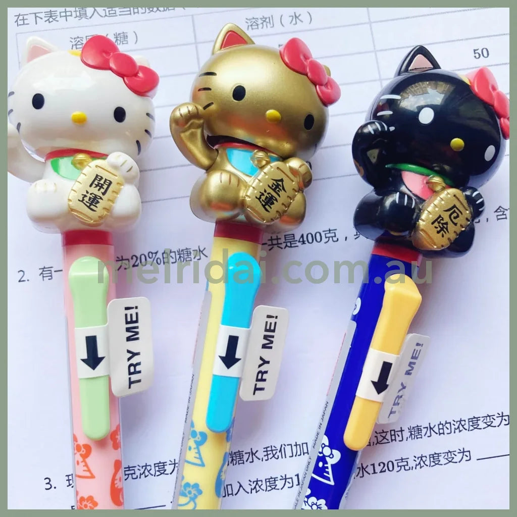SANRIO | Hello Kitty Action Mascot Ballpoint Pen 0.7mm Black 30×170mmΦ10.5mm (Maneki Lucky Cat Black)