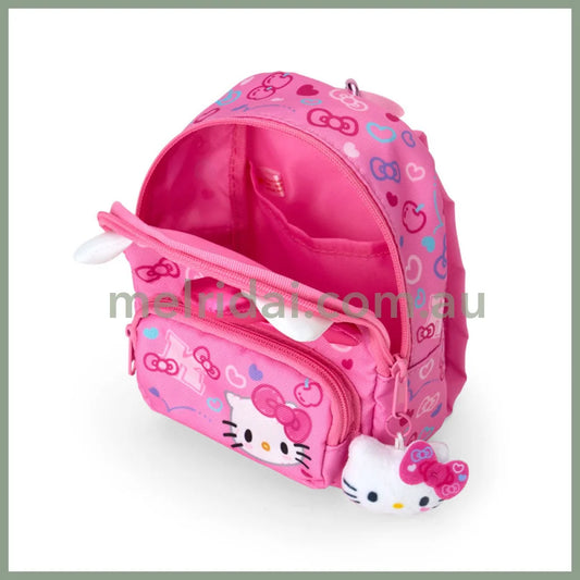 Sanrio | Hello Kitty Backpack-Shaped Pouch with Carabiner 12×8×15cm (Academy Kirameki Festival / School Festival)
