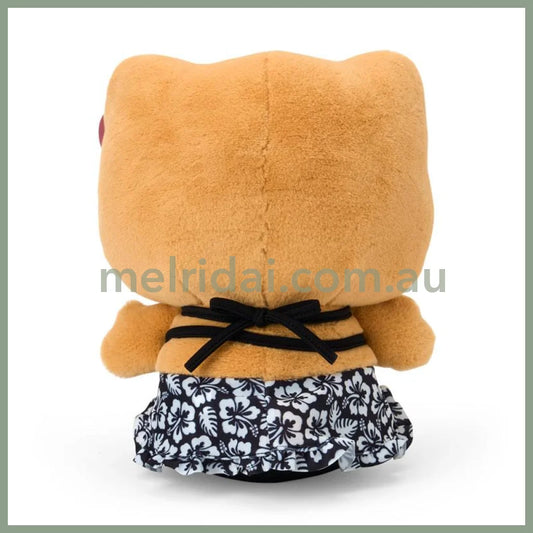 SANRIO | Hello Kitty Black Tanned Plush Toy Plush Doll 16.5×15×21cm (Endless Summer Vacation / Coconut Vacation