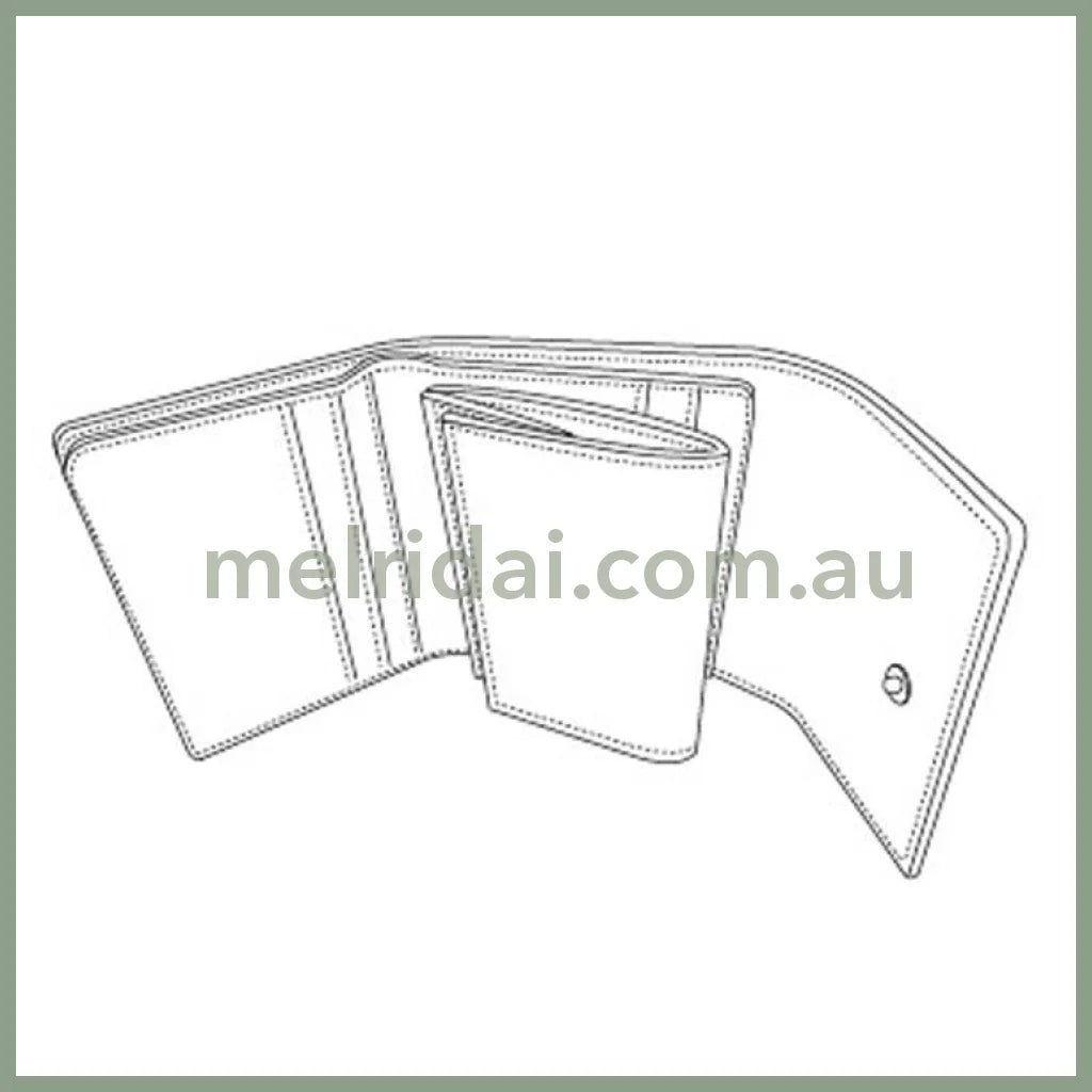 SANRIO | Hello Kitty Box Coin Tri-Fold Wallet Sunburn W100×H90×D30mm (Ivory Tan Series)