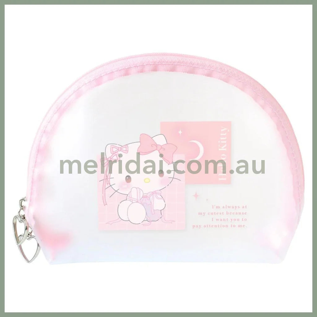 SANRIO | Hello Kitty Clear Mat Pouch H120×W160×D50mm (Ballet Core)