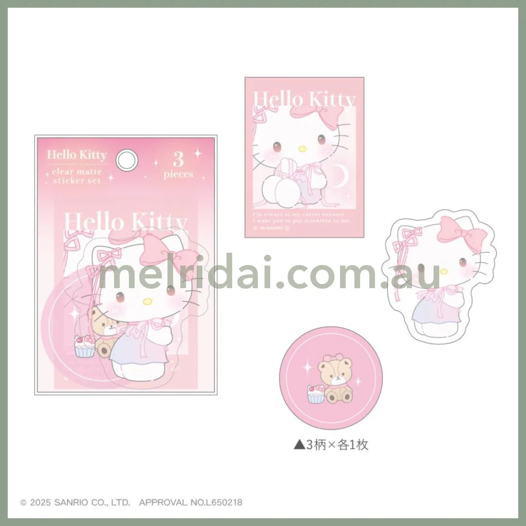 SANRIO | Hello Kitty Clear Mat Sticker Set H70×W70mm (Ballet Core)